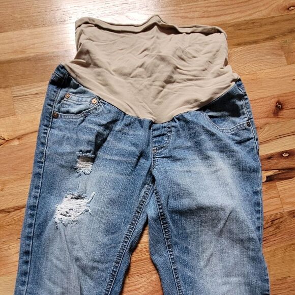 💙3 for $30💙 Indigo Rein Distressed Skinny Maternity Jeans XS - Picture 4 of 6